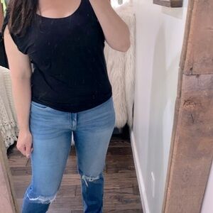 Max Studio black top size small petite